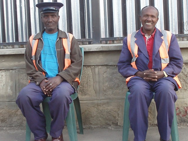 Two of our gate guards at work.