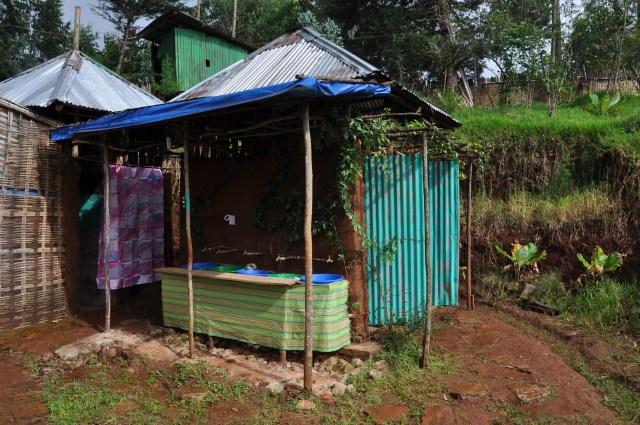 Latrines and wash station